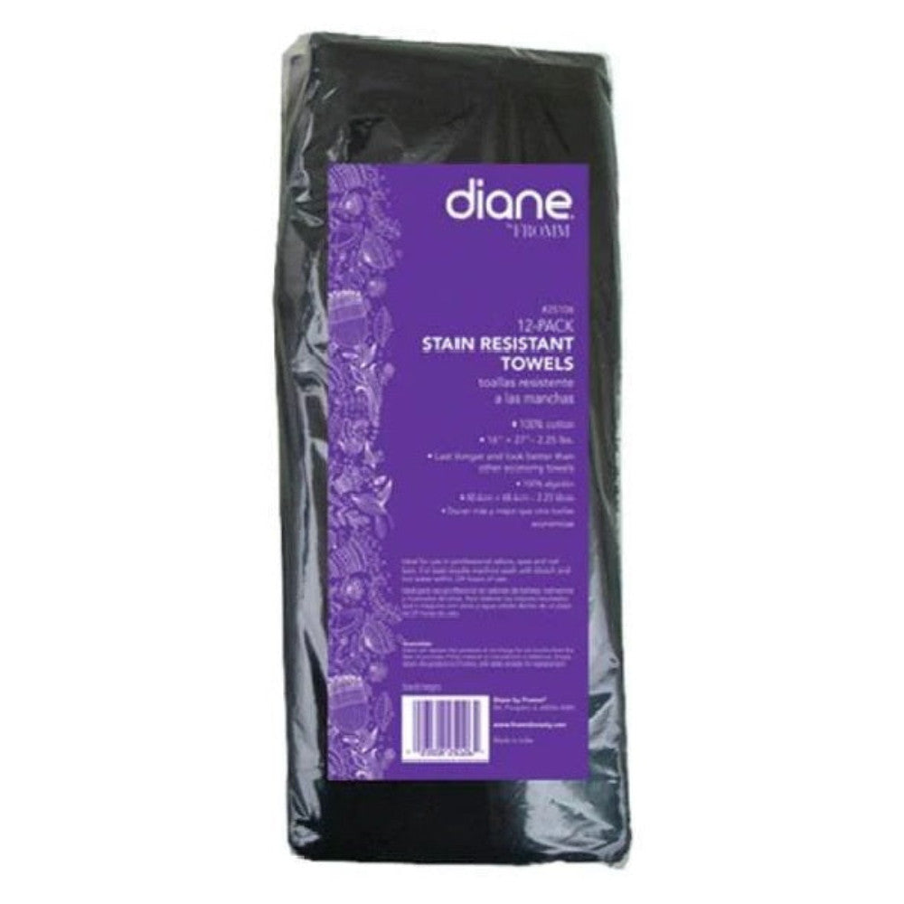 Diane Towel 12 Pack-Black 16 in x 27 in