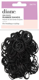 Diane Rubber Bands Black- 250 Pack