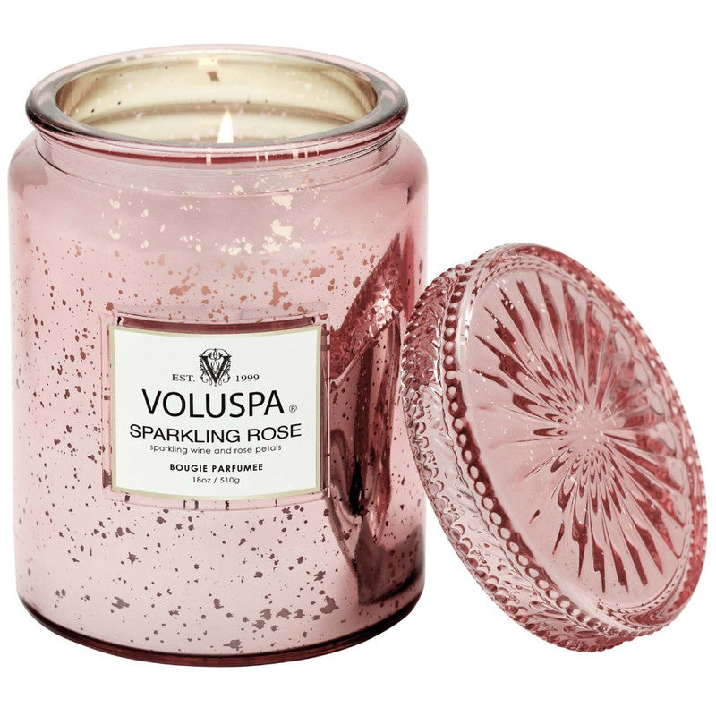 Voluspa Large Jar Candle Sparkling Rose 18 oz