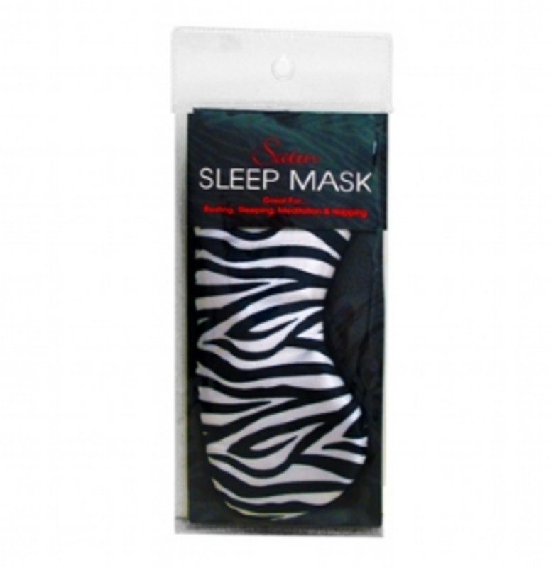 SWISSCO SATIN SLEEP MASK ZEBRA PRINTSWISSCO